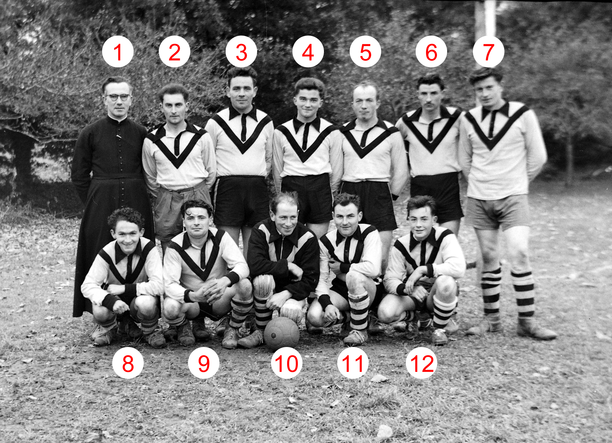 Equipe de foot de Glénac 1954