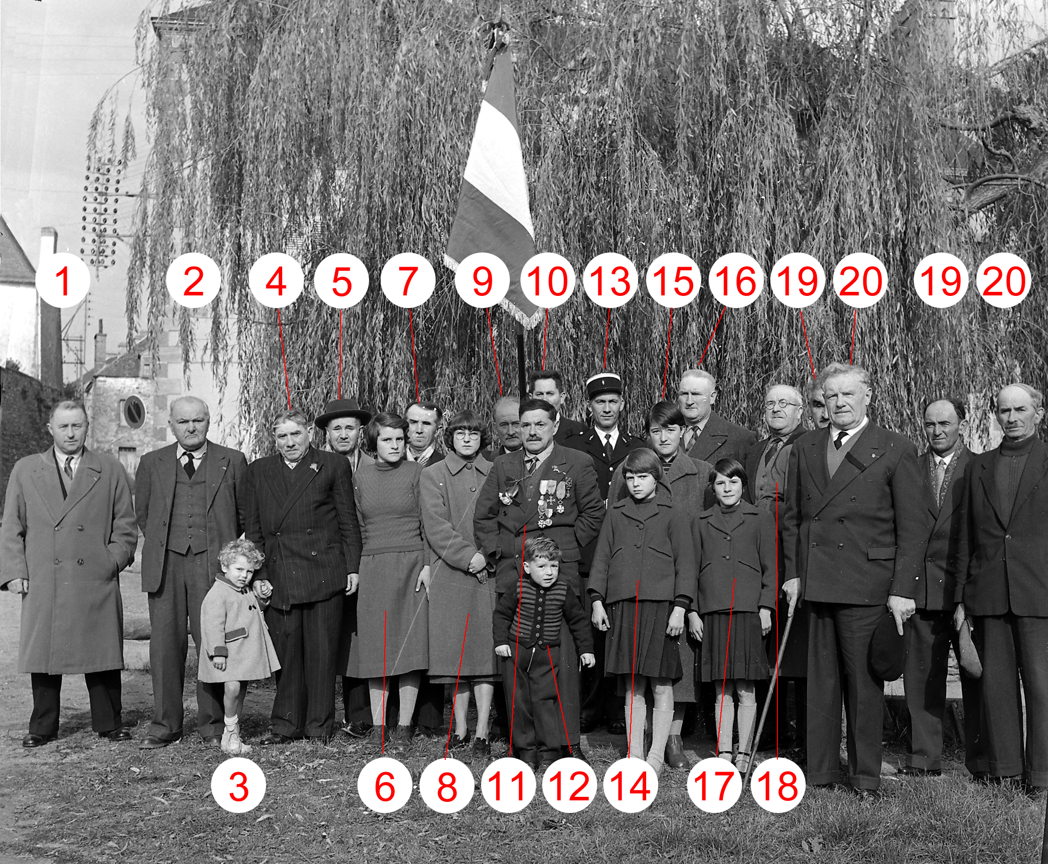 Cérémonie du 11 novembre 1957